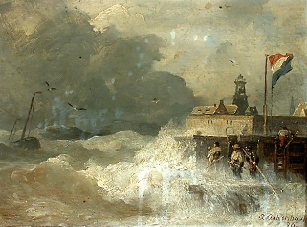 Sturm an der Kuste, Andreas Achenbach